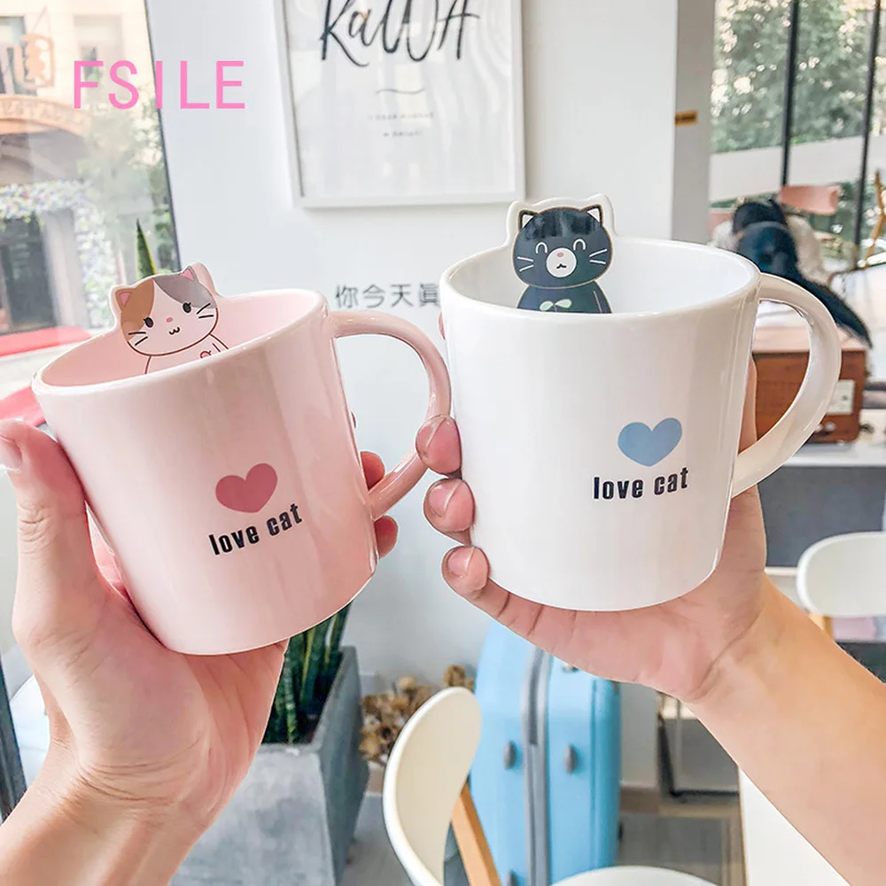 Керамическая кружка с изображением милого кота 400 мл|Кружки| |