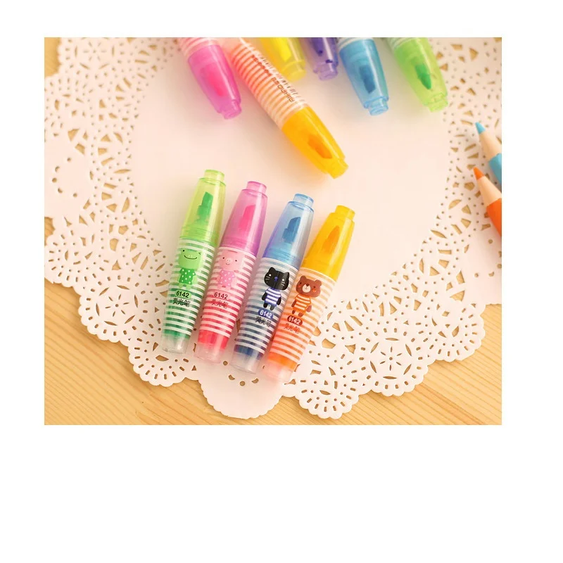 

6 Pcs/Lot mini highlighter pens for school Marker Pen for Reading Book Kawaii Stationery Office Supplies E6975