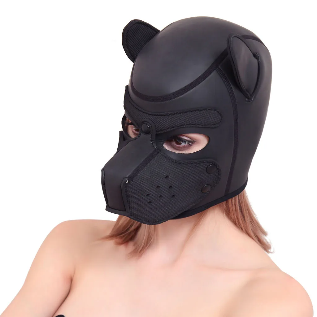 Эротический головной убор маска для ролевых игр тренировочная собак сексуальные