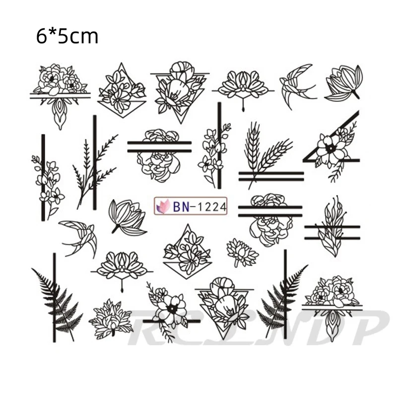 

Water Sticker for Nail Decoration Slider Cute Peacock Feather Peacock Adhesive Decal Manicure Lacquer Accessoires