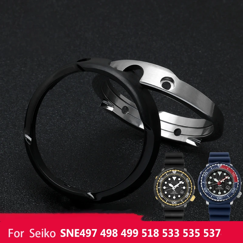 Крепкий стальной безель для часов Seiko Can Case SNE497 498 499 518 533 535 537, аксессуары для часов Armor, персонализированный.