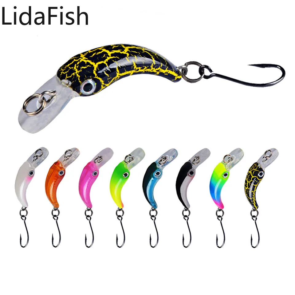 

Lidafish New 3D Eyes 3.8cm / 1.5g Big CrankBait Wobbler Fishing Lure Minnow Bass Artificial Hard Bait Pike Carp Lures