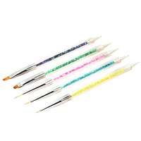 sponge ombre acrylic brush nail art dotting tool for manicure silicon thin painting drawing pen uv gel gradient set