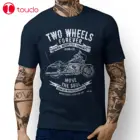 Новинка, Мужская футболка, американский классический мотоциклетный уличный дизайн, вдохновленный мотоциклом веером, футболка, толстовки