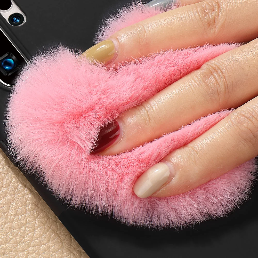 LCHULLE Lovely Cute Stylish 3D Furry Hair Love Heart Case for Huawei P20 P30 Mate 20 Pro Lite Soft TPU Rubber Back Cover Shell |