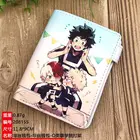 Короткий кошелек из искусственной кожи с кнопкой в стиле аниме My Hero Academia, Midoriya Izuku держатель для карт