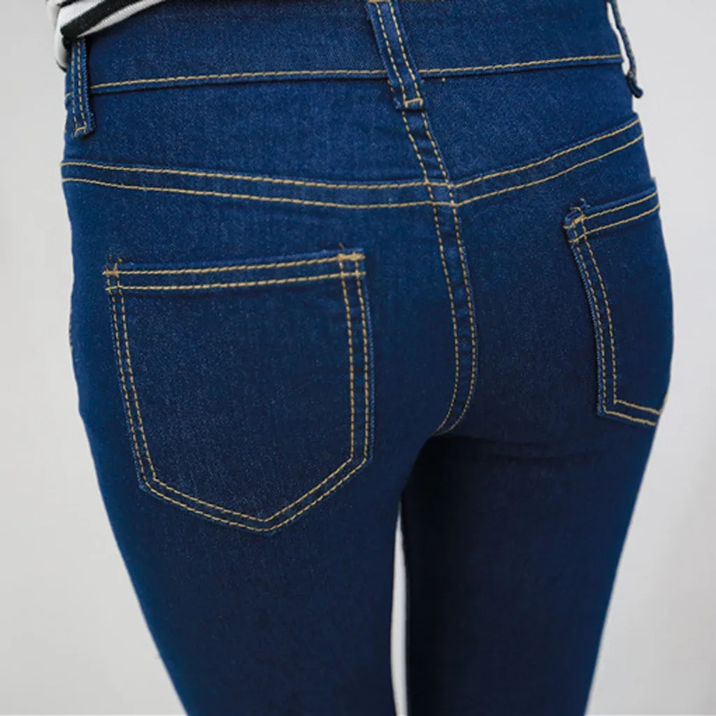 Женские классические узкие джинсы SAGACE однотонные брюки-карандаш на молнии с