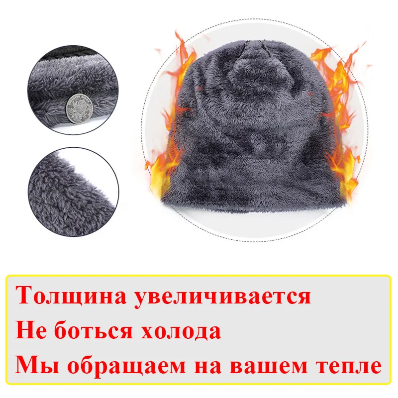 

Winter Hats For Men Knitted Hat Scarf Fall Winter Cap Thick Neck Warm Wool Bonnet Skullies Beanie Men Women Knitted Beanies