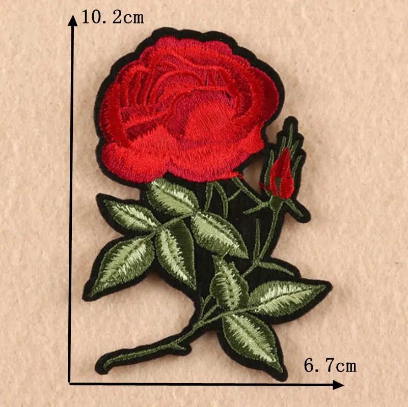Новая стильная верхняя нашивка приклеиваемая утюгом с красными розами Цветочная