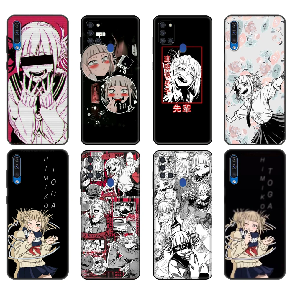 Черный чехол из ТПУ для Samsung Galaxy A50 50S A30S A10 A01 A11 A21S A31 A41 A51 A71 M21 M30S S10 LITE, Чехол аниме Himiko Toga Waifu