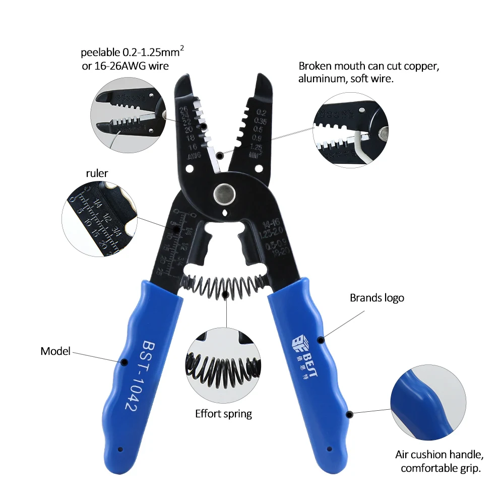 Инструмент для зачистки проводов ручной инструмент обжима кабеля с марганцевыми