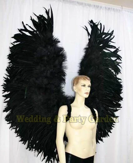 Ala de &Aacute;ngel diablo negro, decoraci&oacute;n de escenario, Bar, accesorios de moda, Env&iacute;o Gratis EMS, novedad-0