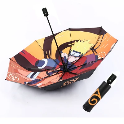 Аниме Наруто Узумаки Наруто косплей реквизит символ Коноха Hokage зонтик ПВХ металлический солнцезащитный зонтик коллекция подарки - Цвет: B