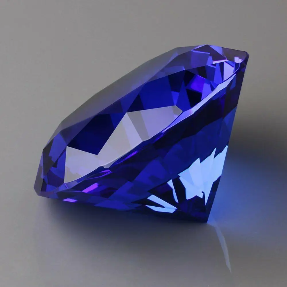 Высококачественный большой 60 мм Синий K9 фотобумажный граненый стеклянный