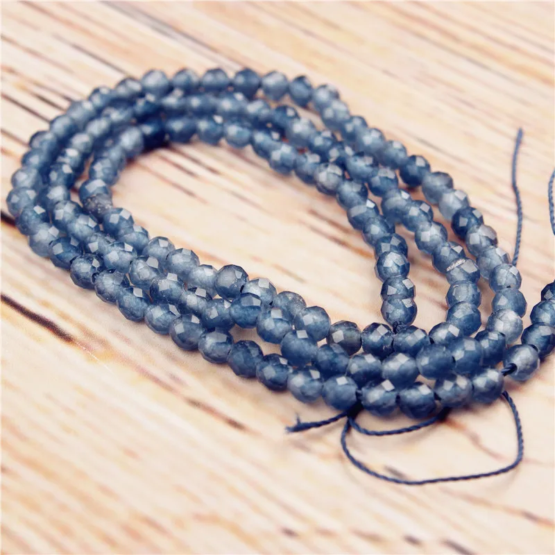 Бусины сапфировые из натурального камня бусины сосны 2/3/4 мм космические для