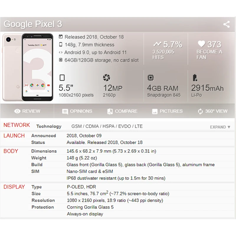 Оригинальный сменный OLED-дисплей Pixel 3 G013A для Google 3XL G020B ЖК-экран с сенсорным