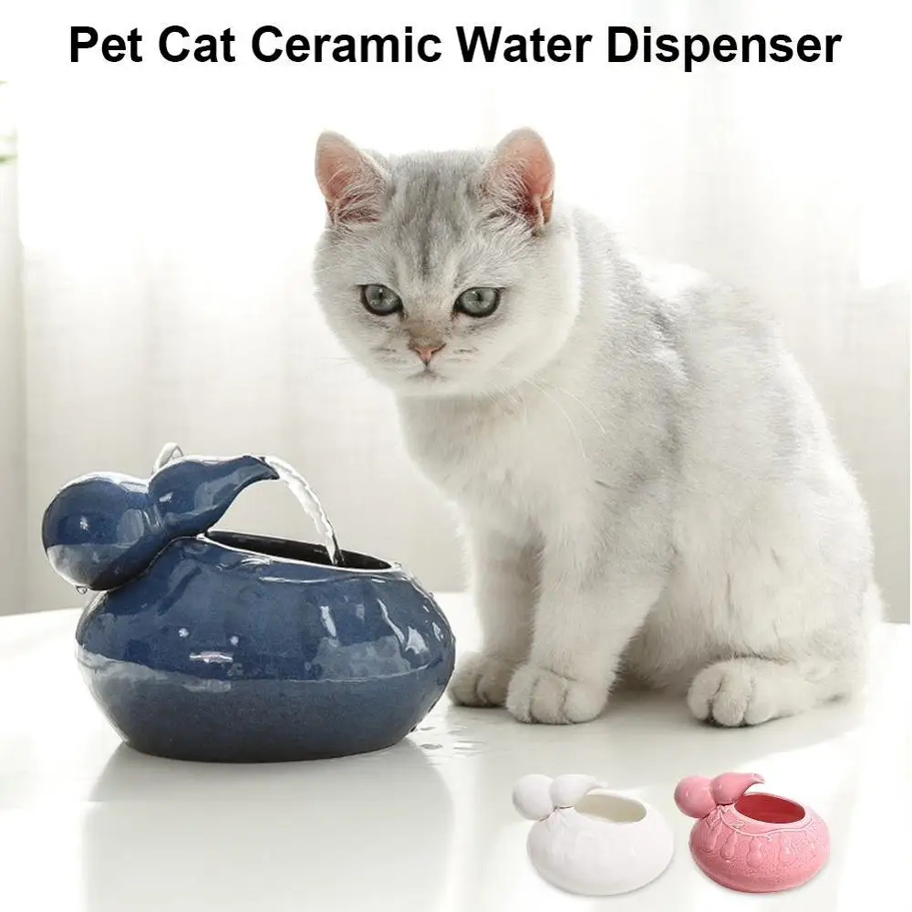 Керамический диспенсер для воды Cat автоматический подачи в циркулирующий фонтан
