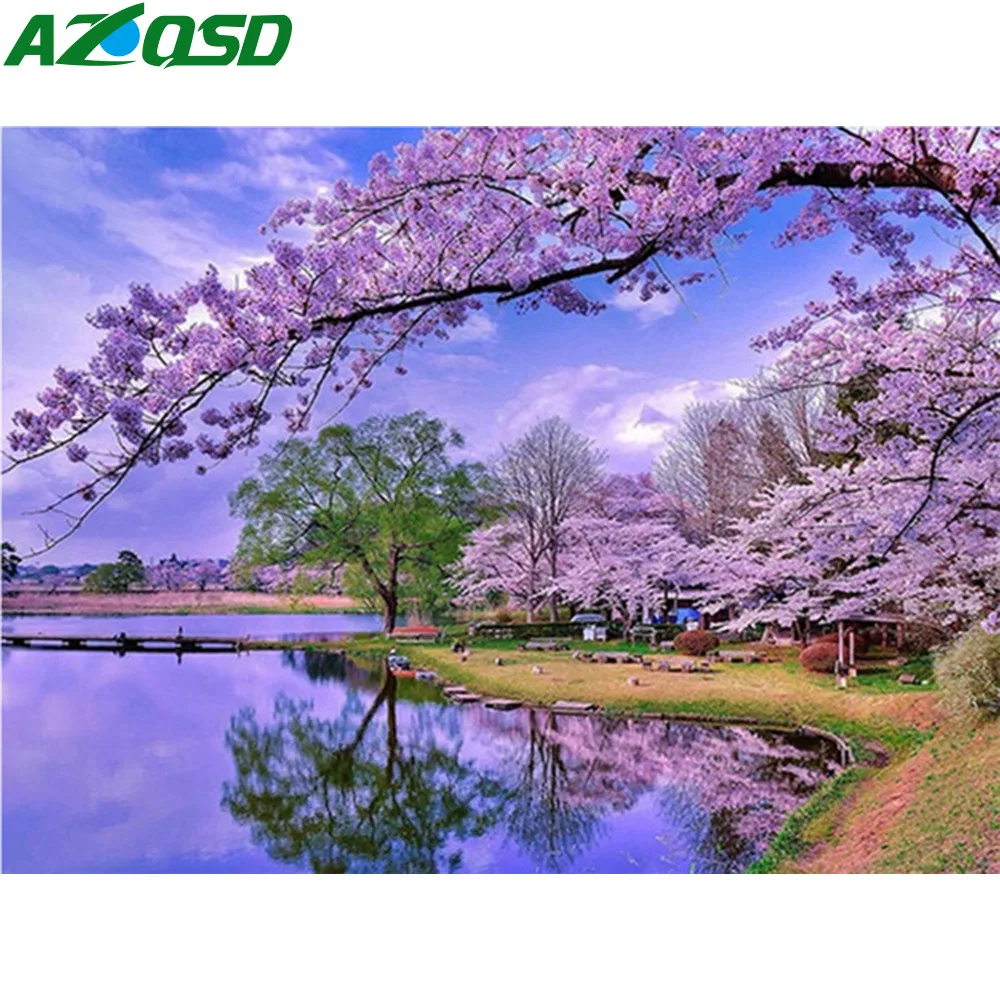 

AZQSD Алмазная вышивка 5D Сделай Сам полностью квадратная вышивка крестиком пейзаж все стразы картина для домашнего декора