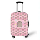 Чехол для багажа с мультяшным котом, аксессуары для путешествий, противопылевые Чехлы для багажа, эластичный чехол для костюма, чехол на колесиках, чехол, чехол