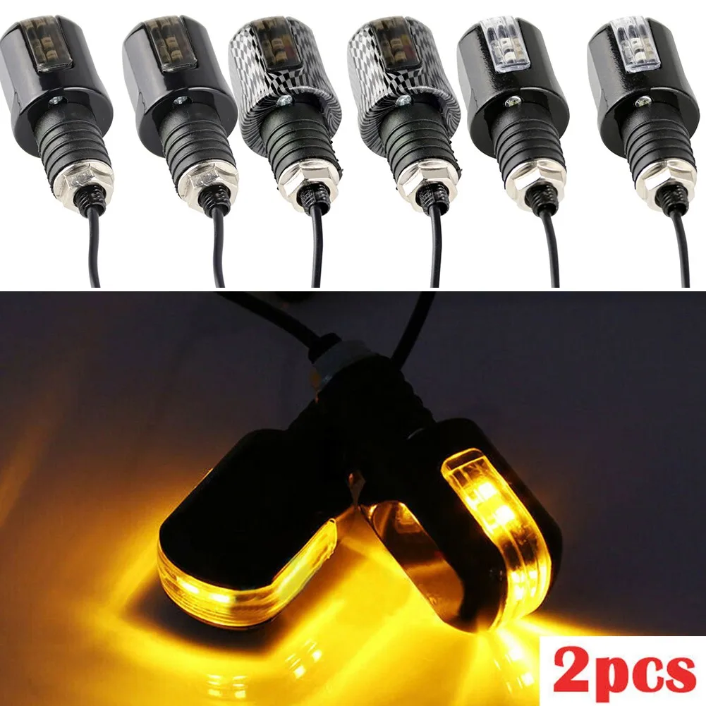 

Motorcycle Handlebar End LED Steering Light Grip Turn Signal Indicator Lamp Universal For 22mm Handlebar Motorcycles