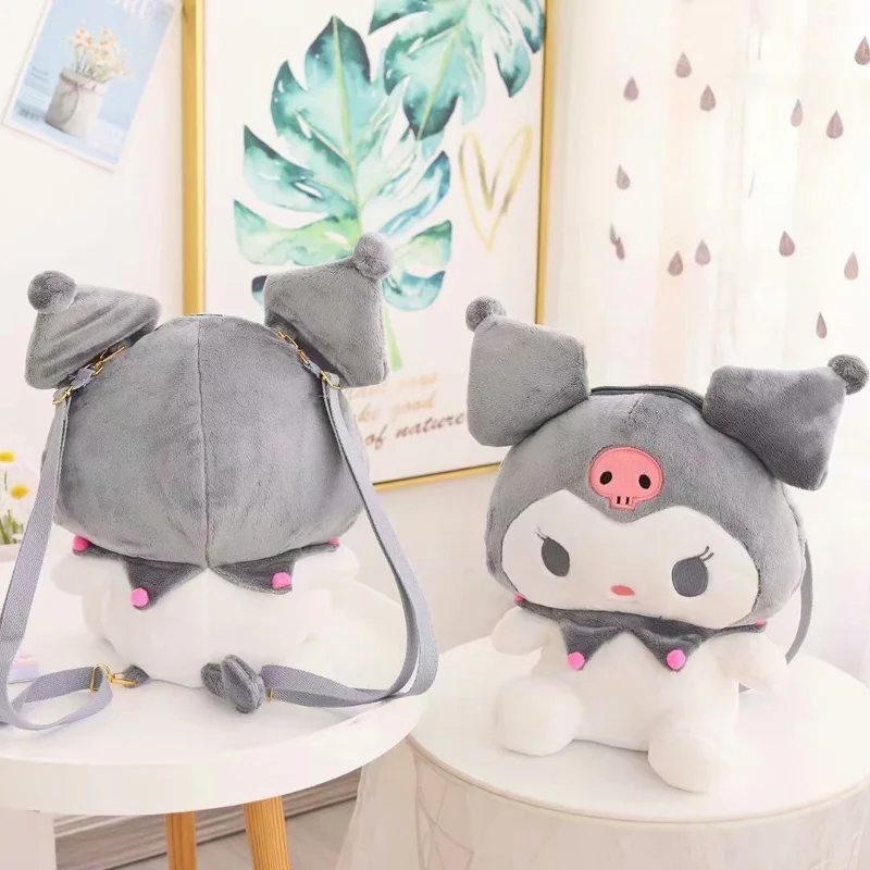 

Kawaii Japanese Style backpack Plush White Dog Back Bag Girl's school bag Cartoon kuromied Bags Girlfriend Kids Children Gifts