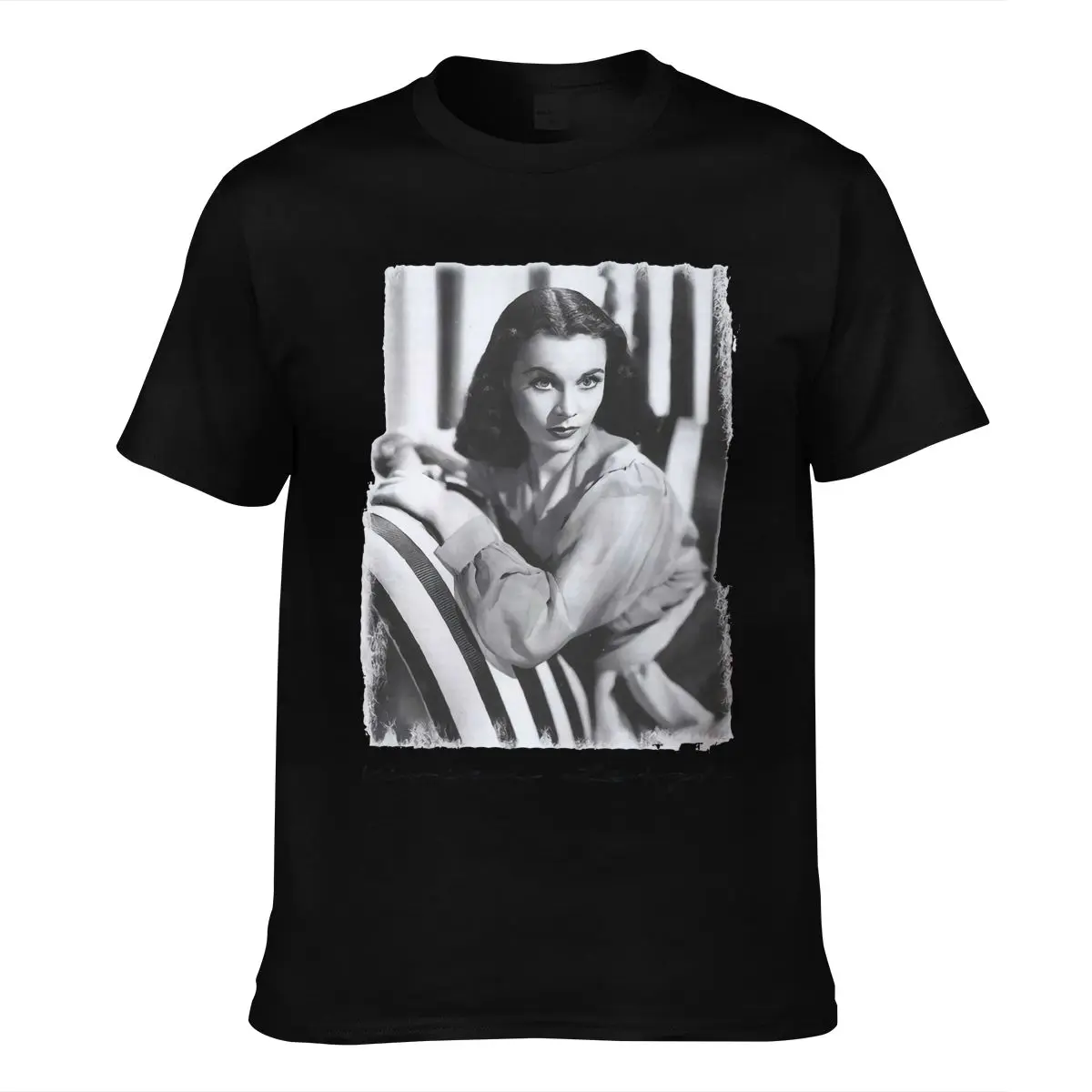 Vivien Leigh Blanc Col Round Homme аниме Мужская футболка оверсайз майка криптомонеты мужская