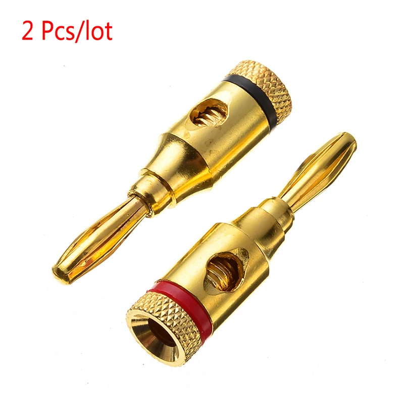 

4mm 24k Gold-Plated Musical Cable Wire Banana Plug Audio Speaker Connector Plated Musical Speaker Cable Wire Pin Connector