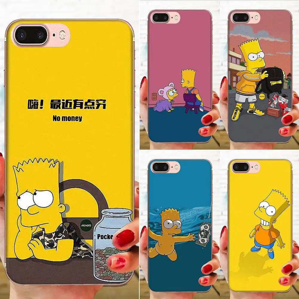 Симпсоны для Motorola G G2 G3 G4 G5 G6 G7 Plus Xiaomi Redmi Note 8 8A 8T 10 K30 5G Pro с узором из ТПУ|Бамперы| |