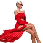 2021 бикини, Пляжная накидка, купальник из двух частей, женский летний купальник, однотонная одежда, туника