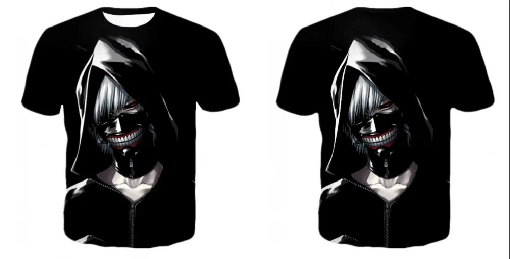 Футболка с 3D-принтом "tragical Tokyo Ghoul", мужская футболка с принтом крови, повседневные футболки Кен канеки, футболки, аниме, толстовка, уличная одежда, топы