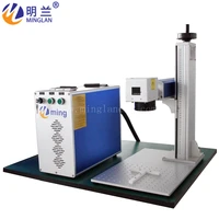20w split fiber laser marking machine with ring rotary