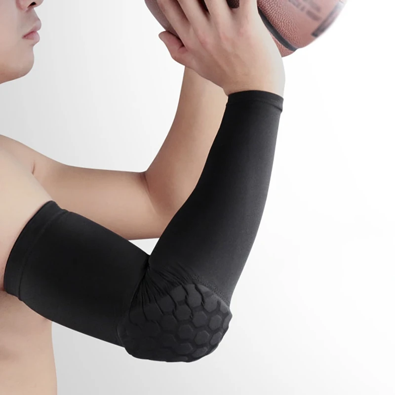 

1 шт рукав локоть поддержка баскетбольная рука рукав дышащий футбол безопасность Спорт налокотник брекет протектор