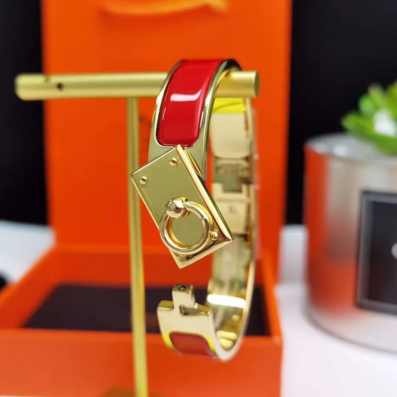 

HOT Famous brand jewelry colorful stainless steel cuff bangle bracelet for women best gift free shipping
