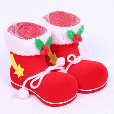 1PR Рождественские туфли коробка конфет обуви креативные держатели для ручки