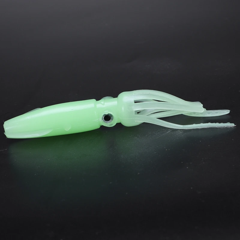Soft Glow Lures Squid Skirt Bait Set in Dark Luminous Trolling Fishing Lure with Box for Tuna Marlin Dolphin Bass Saltwater | Спорт и