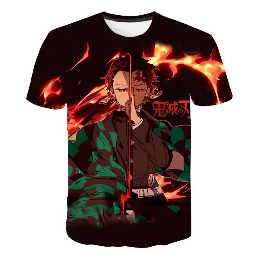 

New Demon Slayer: Kimetsu No Yaiba T Shirt Japan Anime Children Clothing Tops Tees Vegeta Tshirt Kids Baby Boys Clothes 4-14 Y