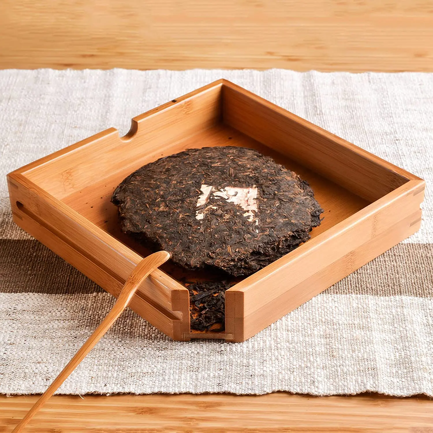 Дизайнерская бамбуковая чайная коробка сервировочный поднос экологически