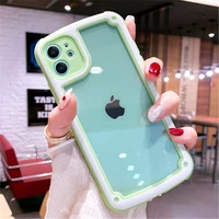 transparent shockproof phone case for iphone 12 mini 11 pro max xs xr x 7 8 plus se 2020 clear anti knock soft tpu back cover