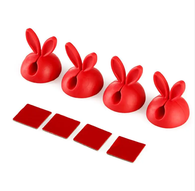 

Rabbit Ear Cable Winder Earphones USB Cable Organizer Management Wire Storage Fixed Accessories 1000pcs/lot