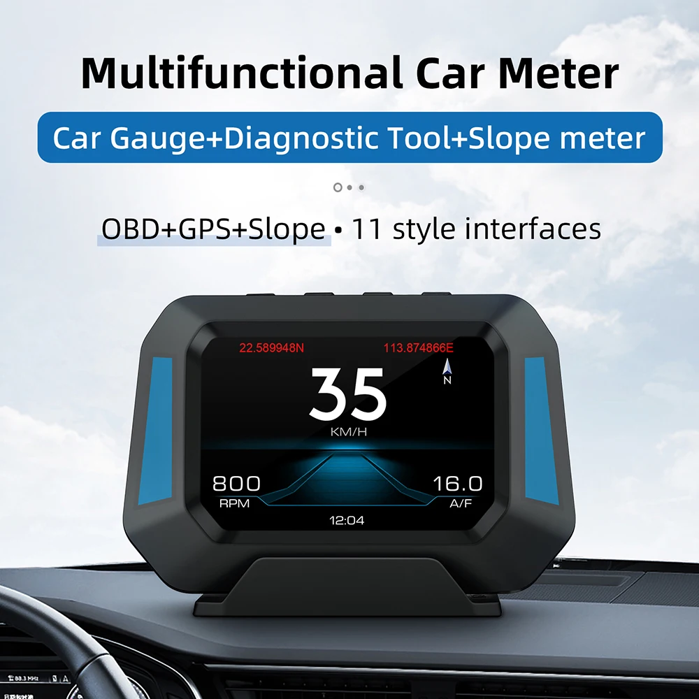 Многофункциональный GPS OBD2 HUD-датчик цифровая фотография на борту компьютера