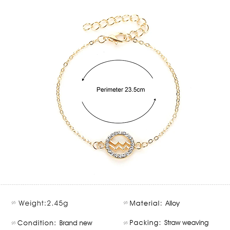 Одиночный продавать Нить Браслет Золотой двенадцать браслеты с изображениями