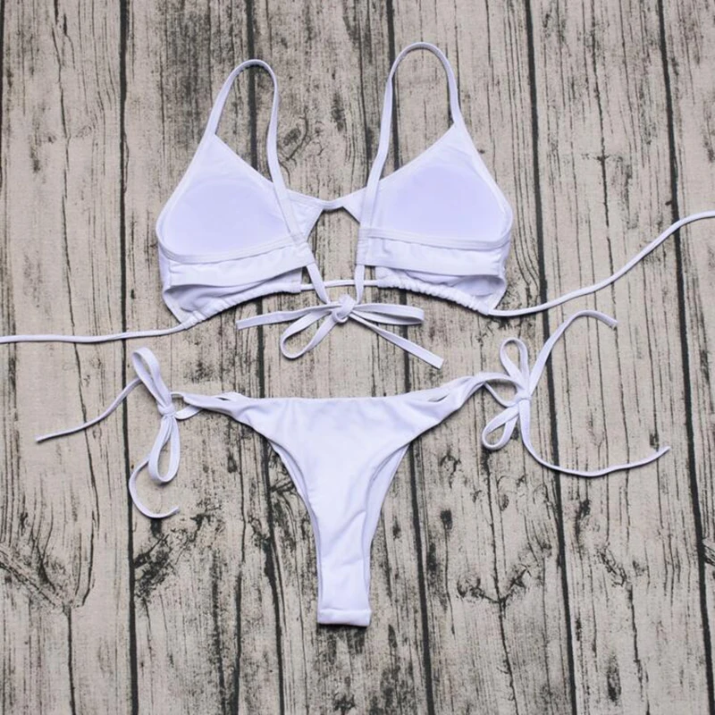 

ZTVitality Sexy White Bikinis Push Up Bikini 2021 Hot Padded Bandage Low Waist Swimsuit Female Swimwear Women Brazilian Biquini