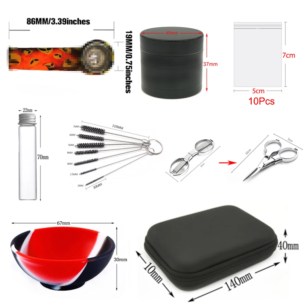 1 Набор силиконовая мельница для курительной трубки с ножницами | Дом и сад