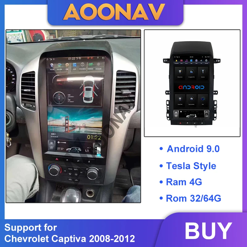 

13.6 inch car radio DVD player for Chevrolet Captiva 2008-2012 multimedia stereo player 2din Android Tesla style GPS navigation