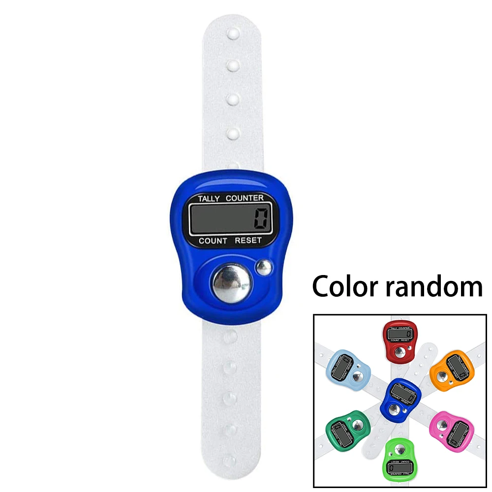 

Portable Electronic Digital Counter Row Counter Hand Tally Finger Counter LCD Hand Held Finger Tally For Buddha Pray Soccer