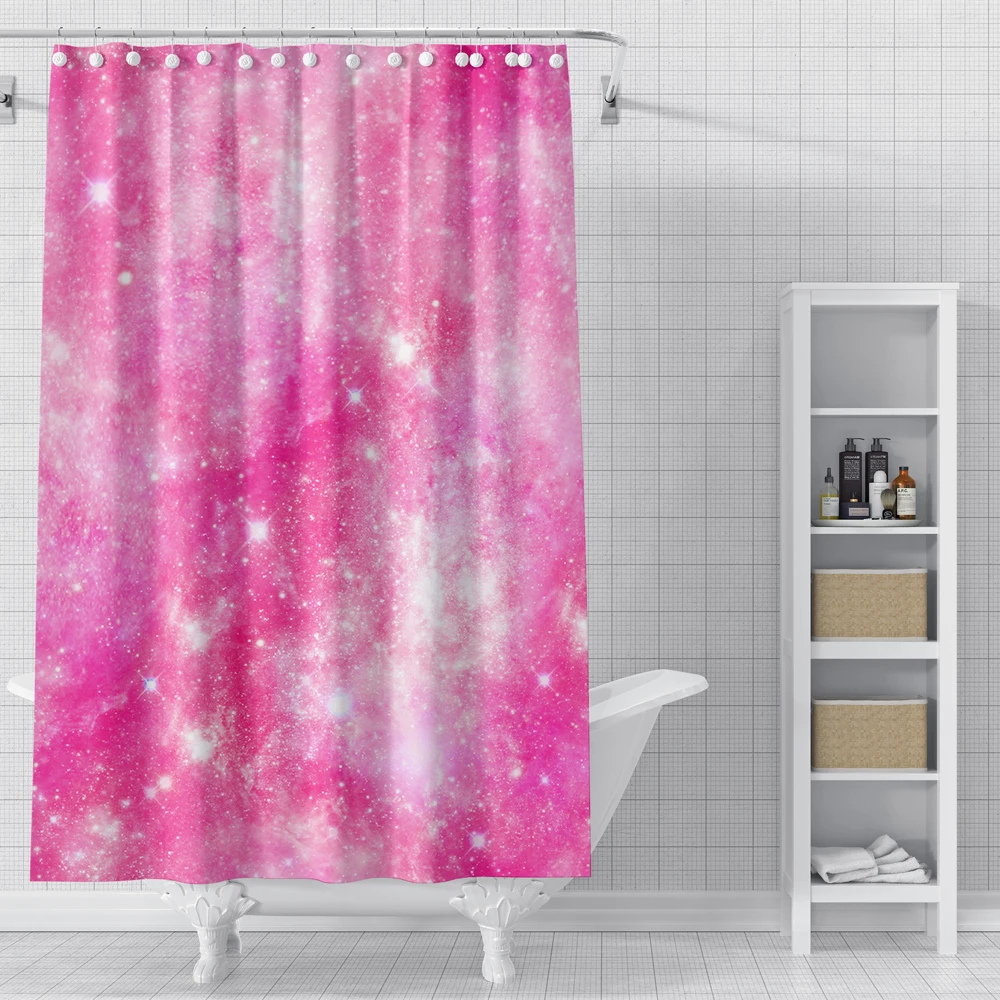 Занавески для душа из водонепроницаемой ткани с рисунком звездного неба
