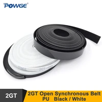 powge 5meters gt2 timing belt w691015mm pu with steel core 2gt synchronous open belt fit gt2 pulley 3d printer accessory