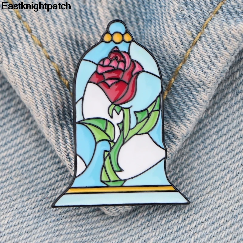 

Rose flower Zinc Alloy Pin for men women para Shirt Charm Coat insignia Clothes backpack Accessories medal Badges Brooches E0948