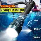 XHP50.2 мощный светодиодный фонарик для подводного плавания, яркий 30 Вт XHP50 подводный 250 м фонарь IPX8 водонепроницаемый 3T6 фонарь для дайвинга