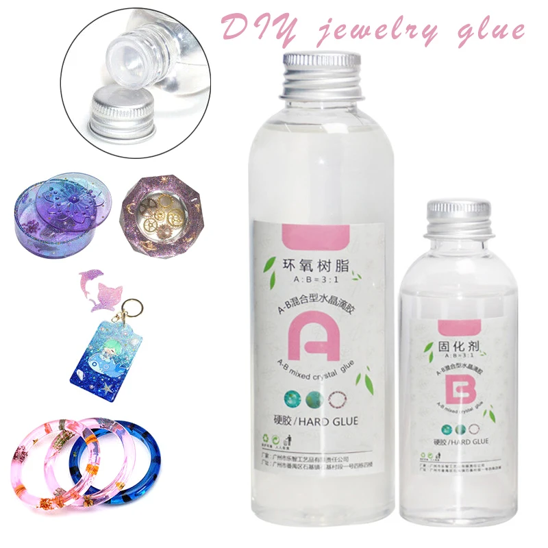 

2.5:1 Volume Crystal Glue Tool Transparent No Whitening Epoxy 100G PR Sale